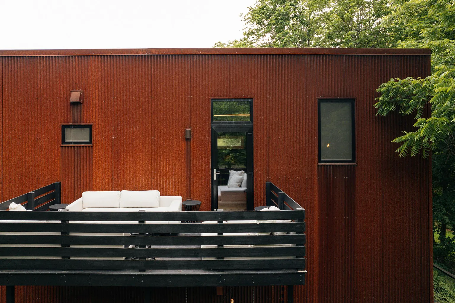terrasse maison architecte en acier Corten terrasse maison architecte en acier Corten