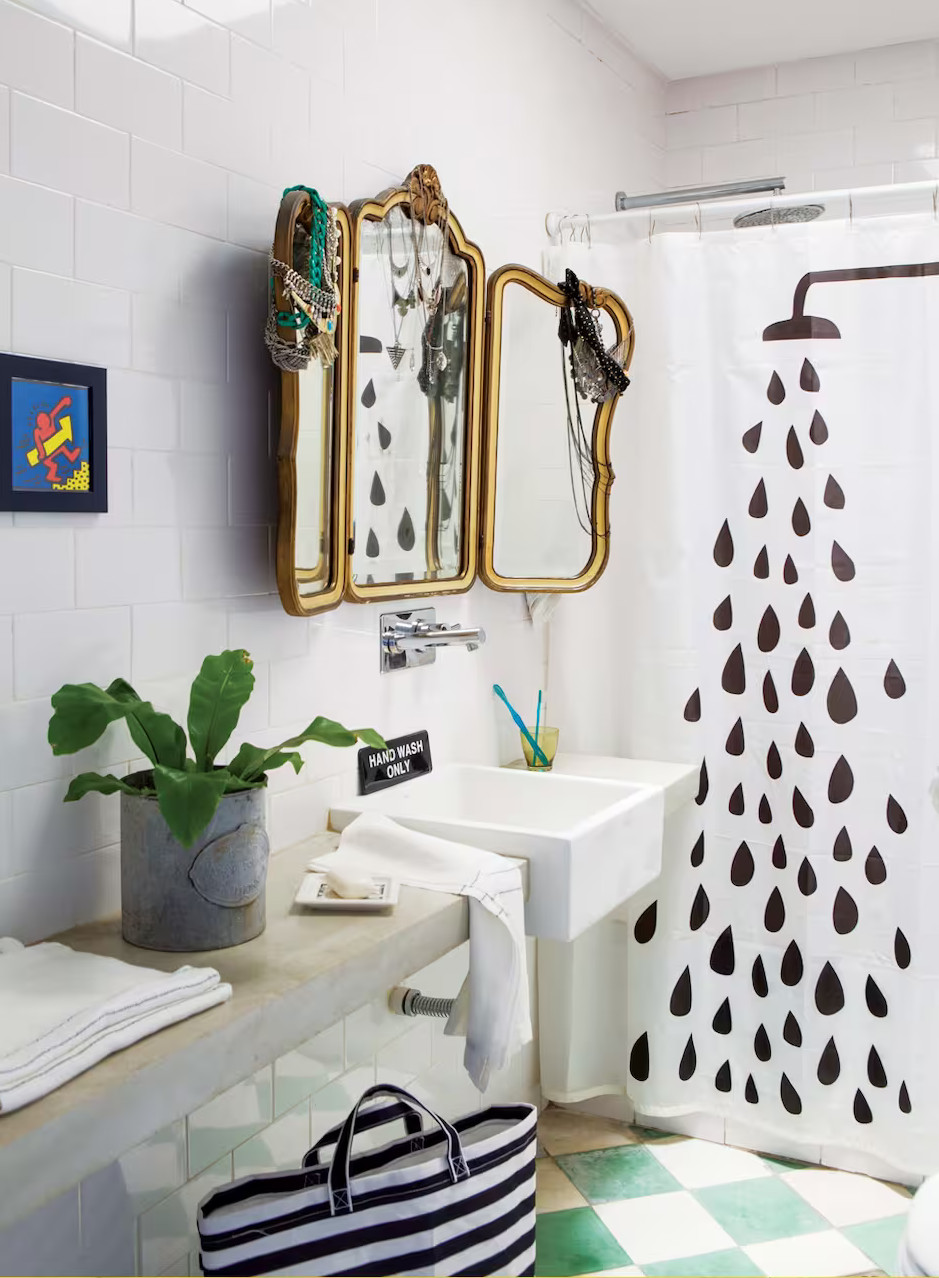 salle de bain sol à damier blanc et vert salle de bain sol à damier blanc et vert