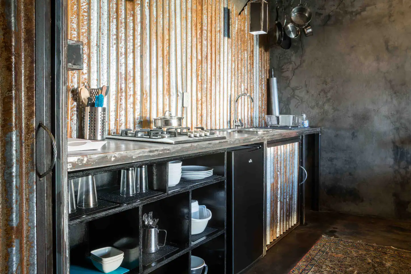 cuisine industrielle murs béton décoration rustique chic cuisine industrielle murs béton décoration rustique chic