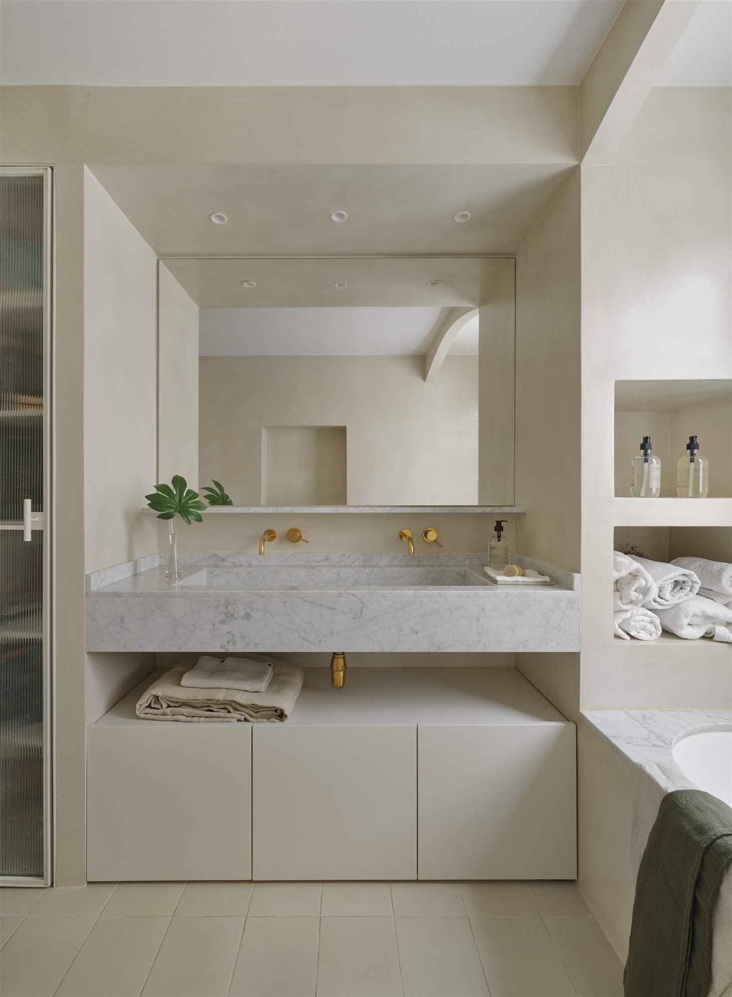 salle de bain beige et marbre salle de bain beige et marbre