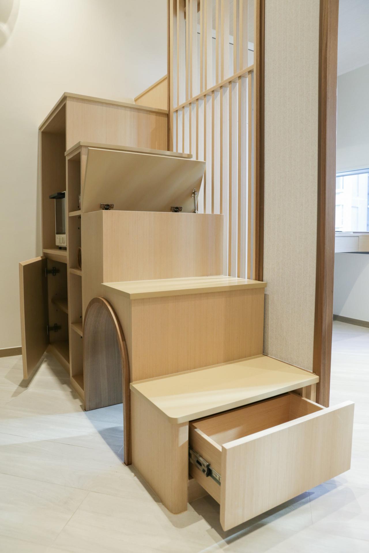 escalier avec rangements studio 18m2 escalier avec rangements studio 18m2