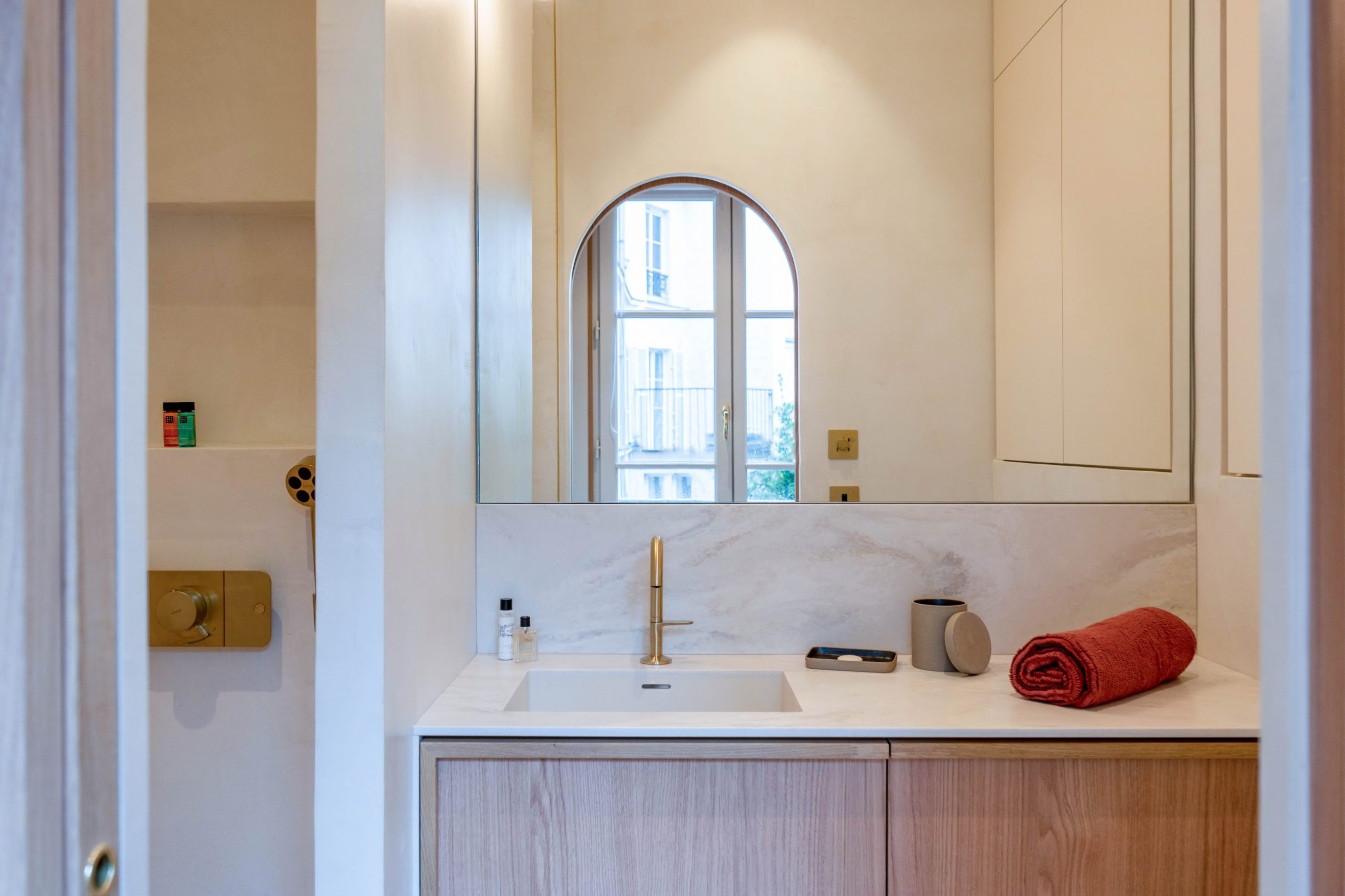 salle de bain studio Paris 17m2