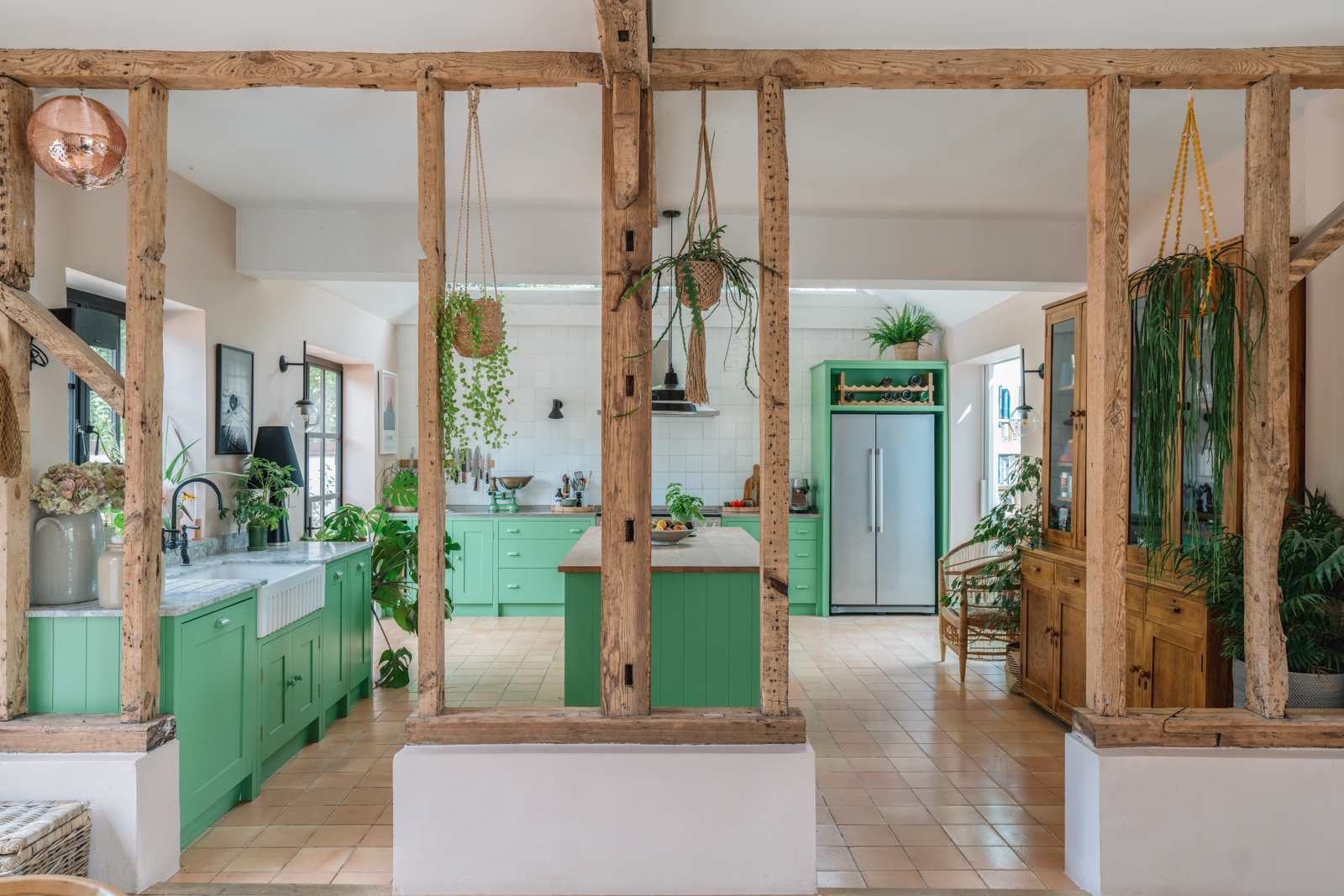 cuisine avec colombages décoration rustique chic