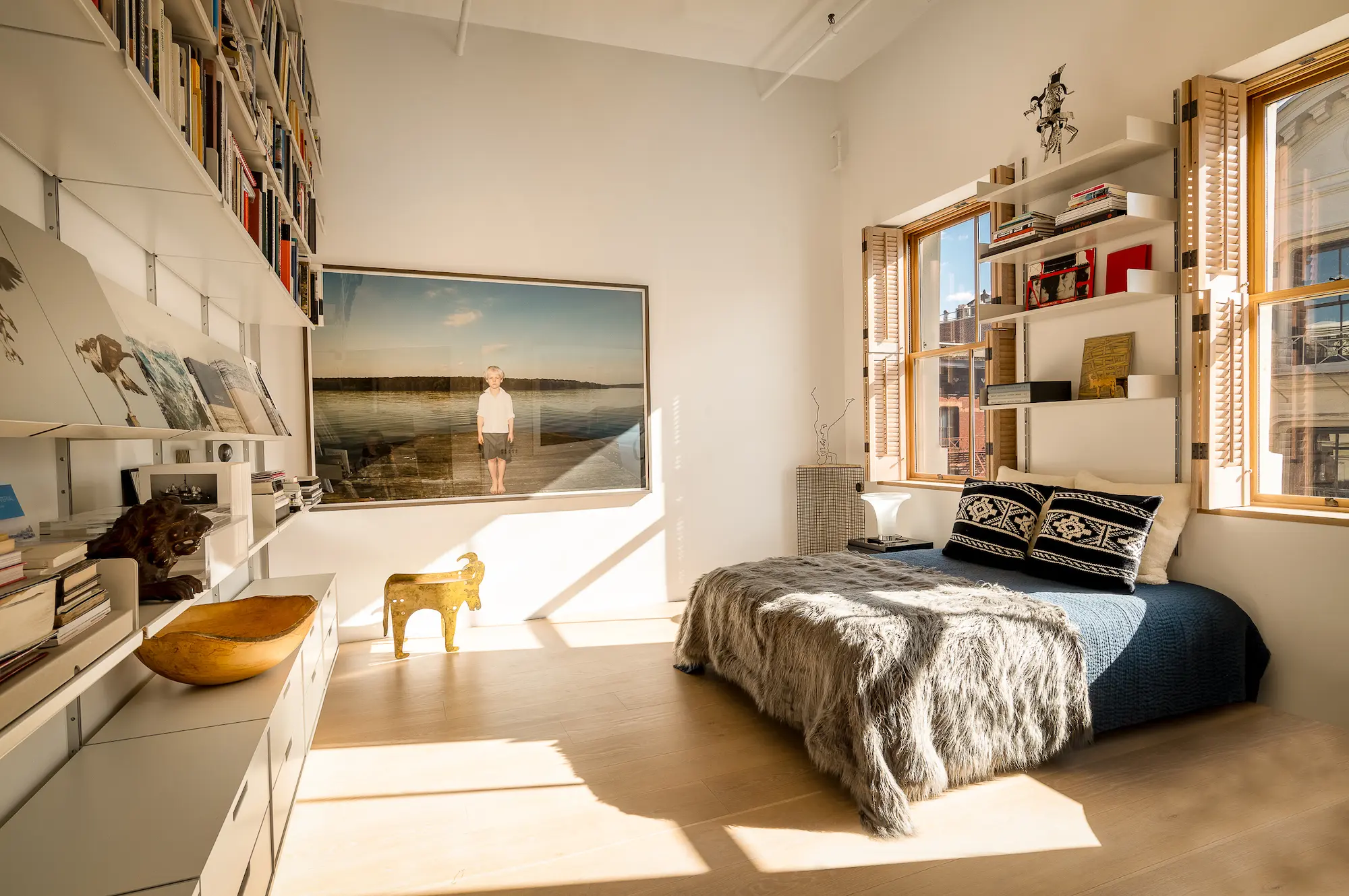 chambre avec bibliothèque