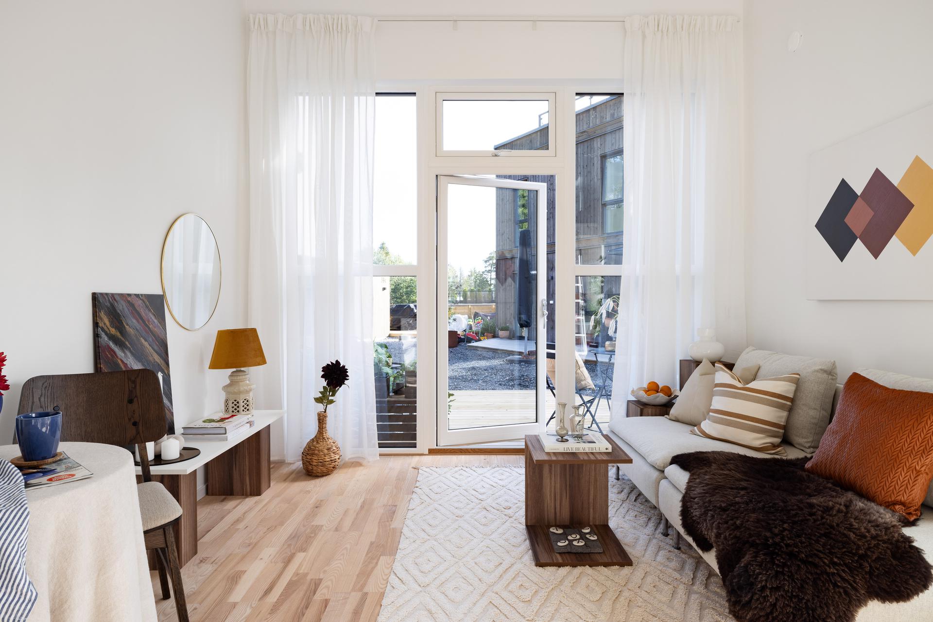 salon décoration contemporaine mini maison 25m2