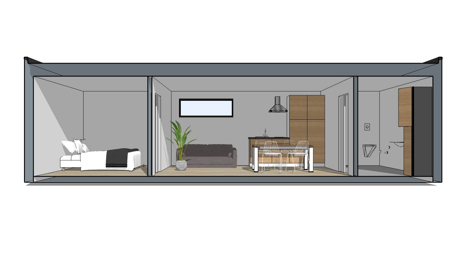 mini maison studio de jardin 40m2