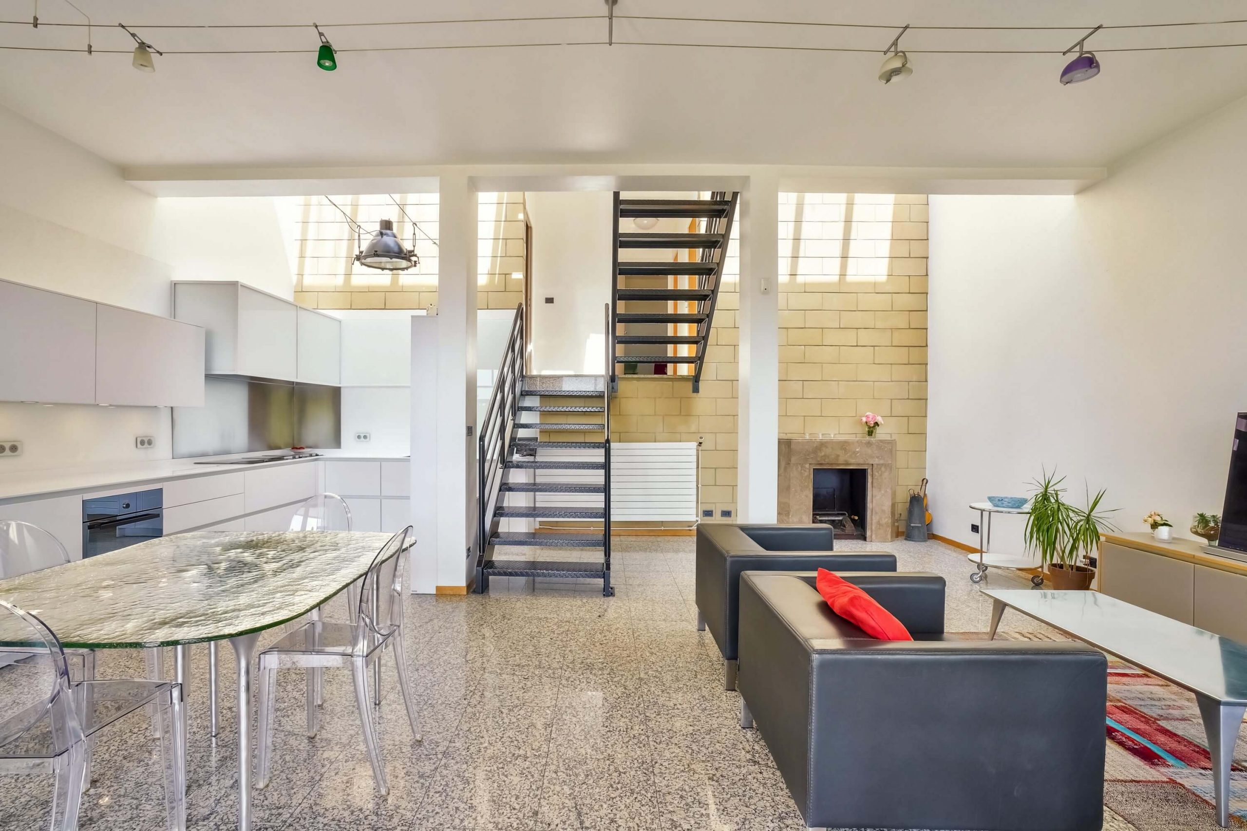 salon maison architecte vue Paris