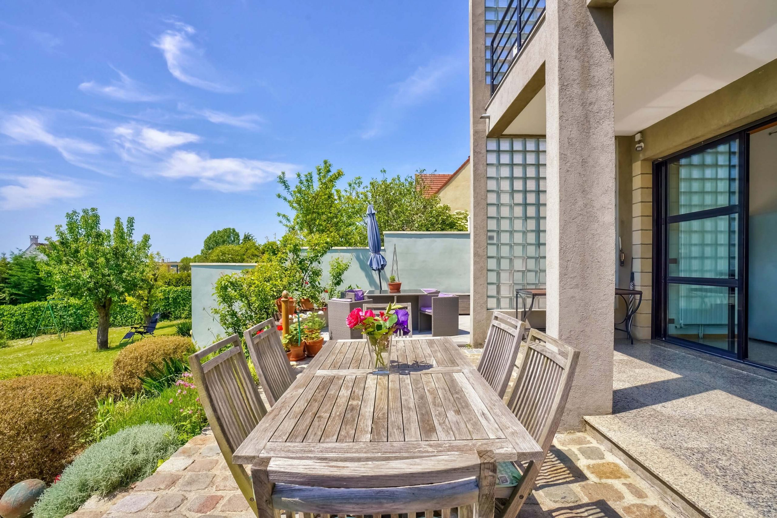 terrasse maison architecte vue Paris