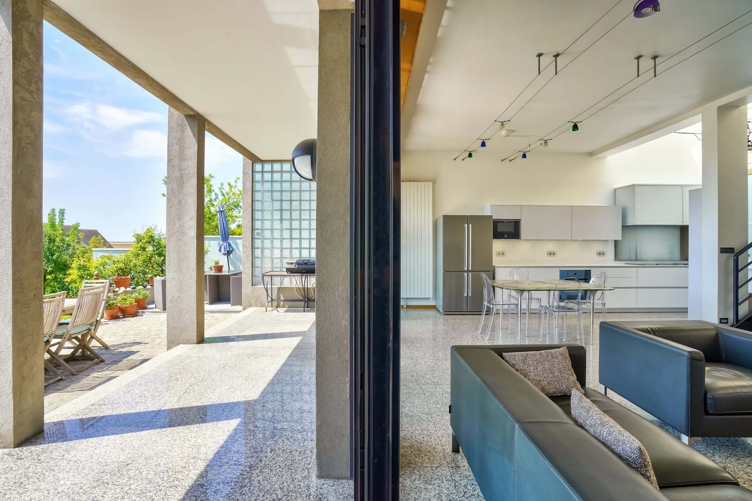 salon maison architecte vue Paris