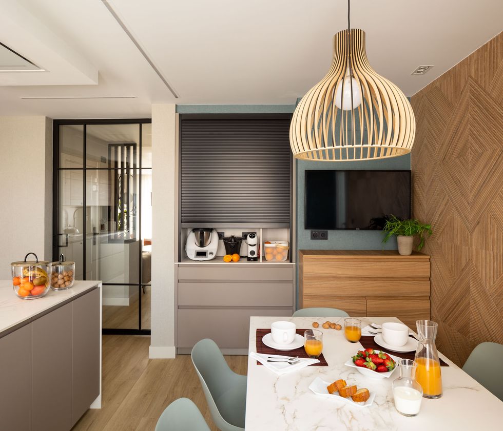 cuisine avec salle à manger décoration contemporaine