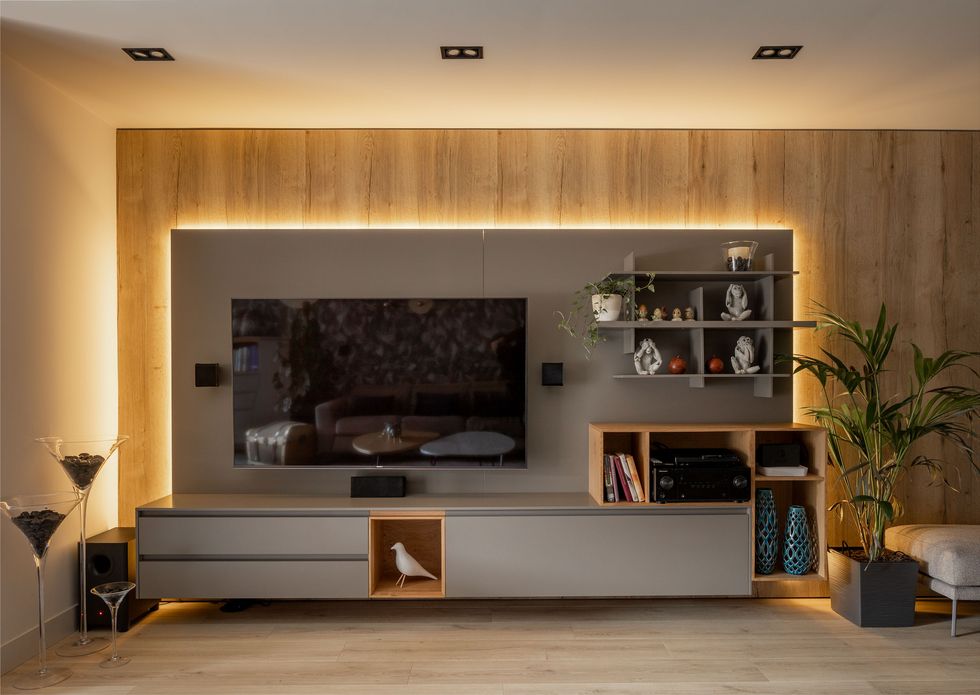 meuble TV rétro éclairé