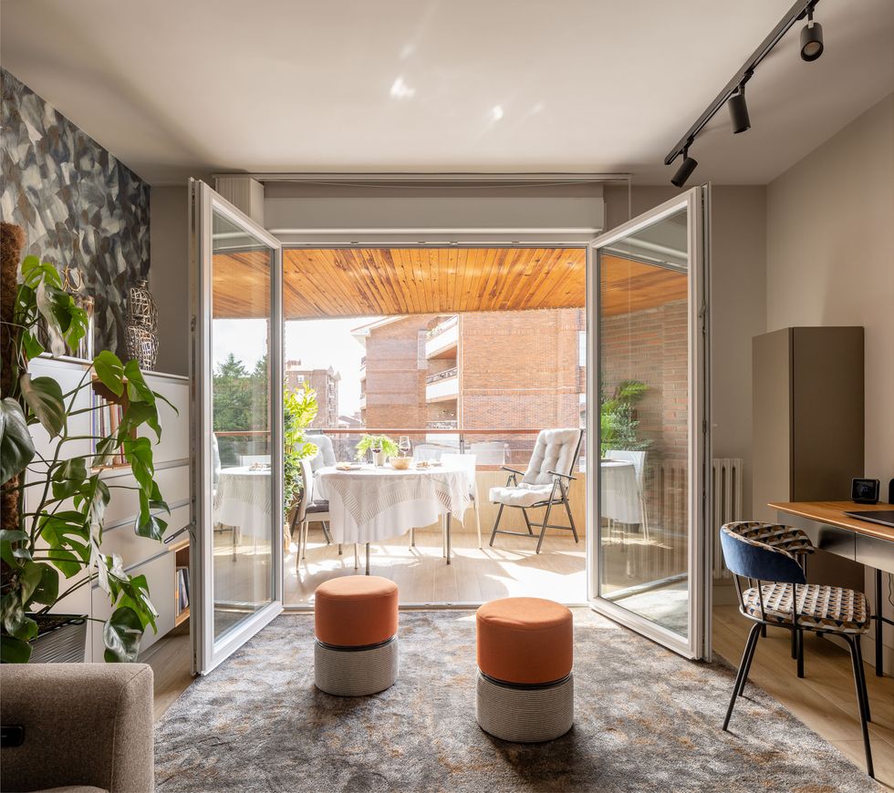salon avec terrasse