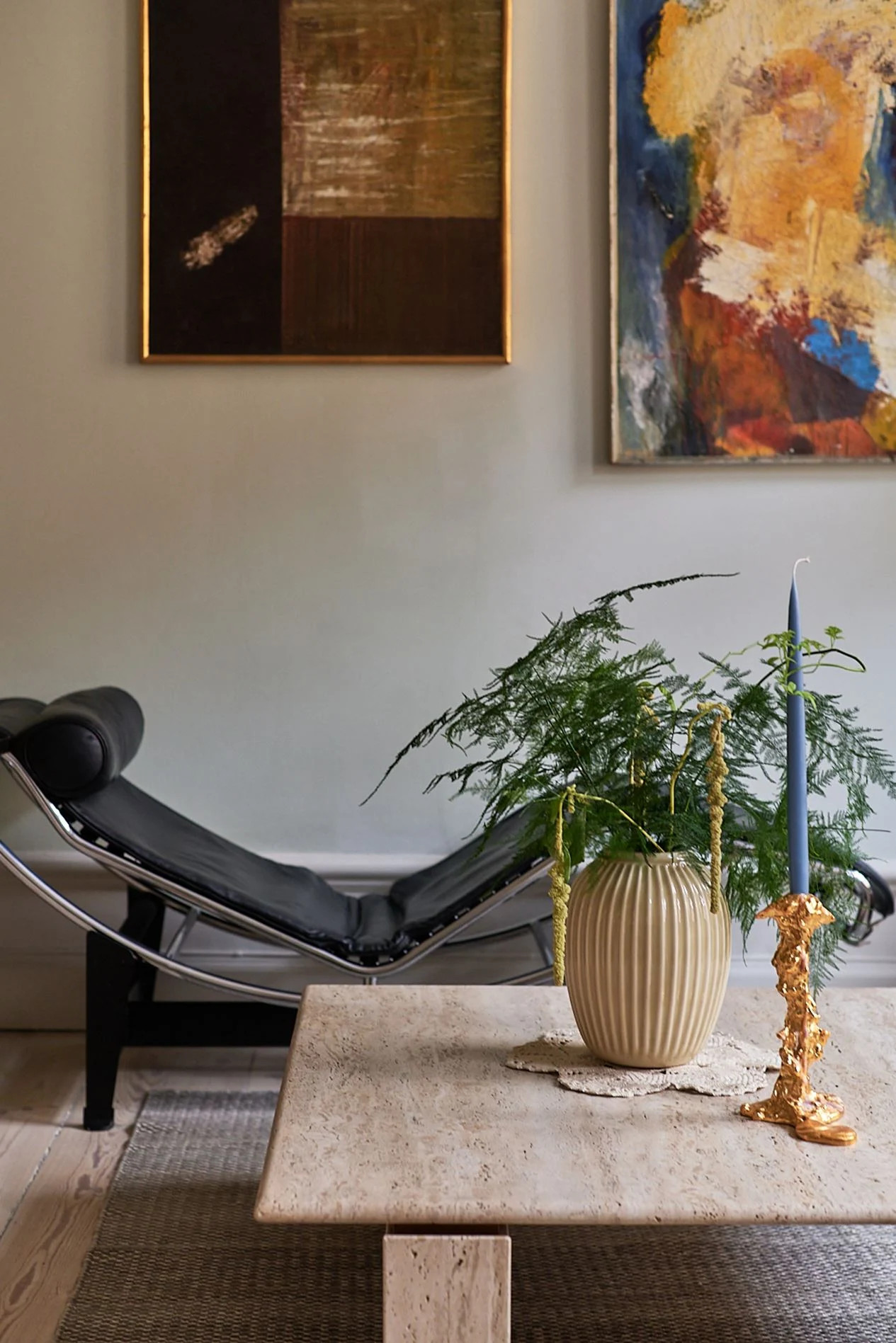chaise longue Le Corbusier cuir noir