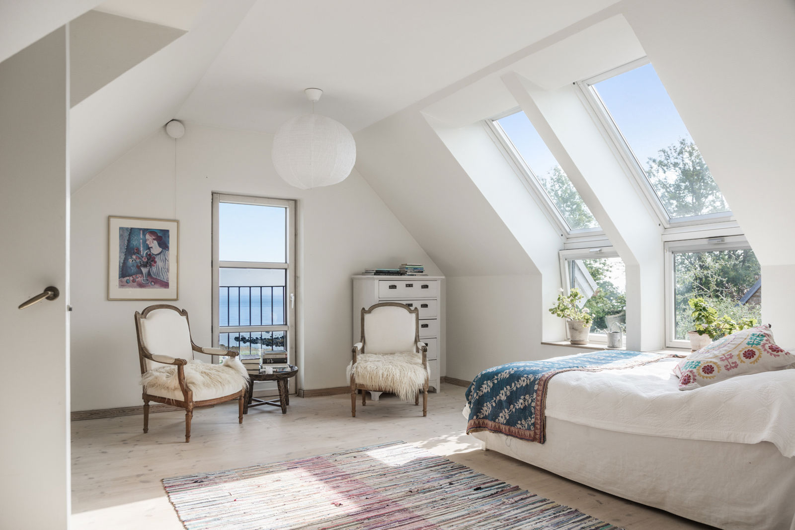 chambre avec velux décoration scandinave