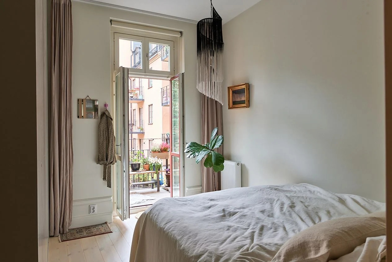 chambre mur vert