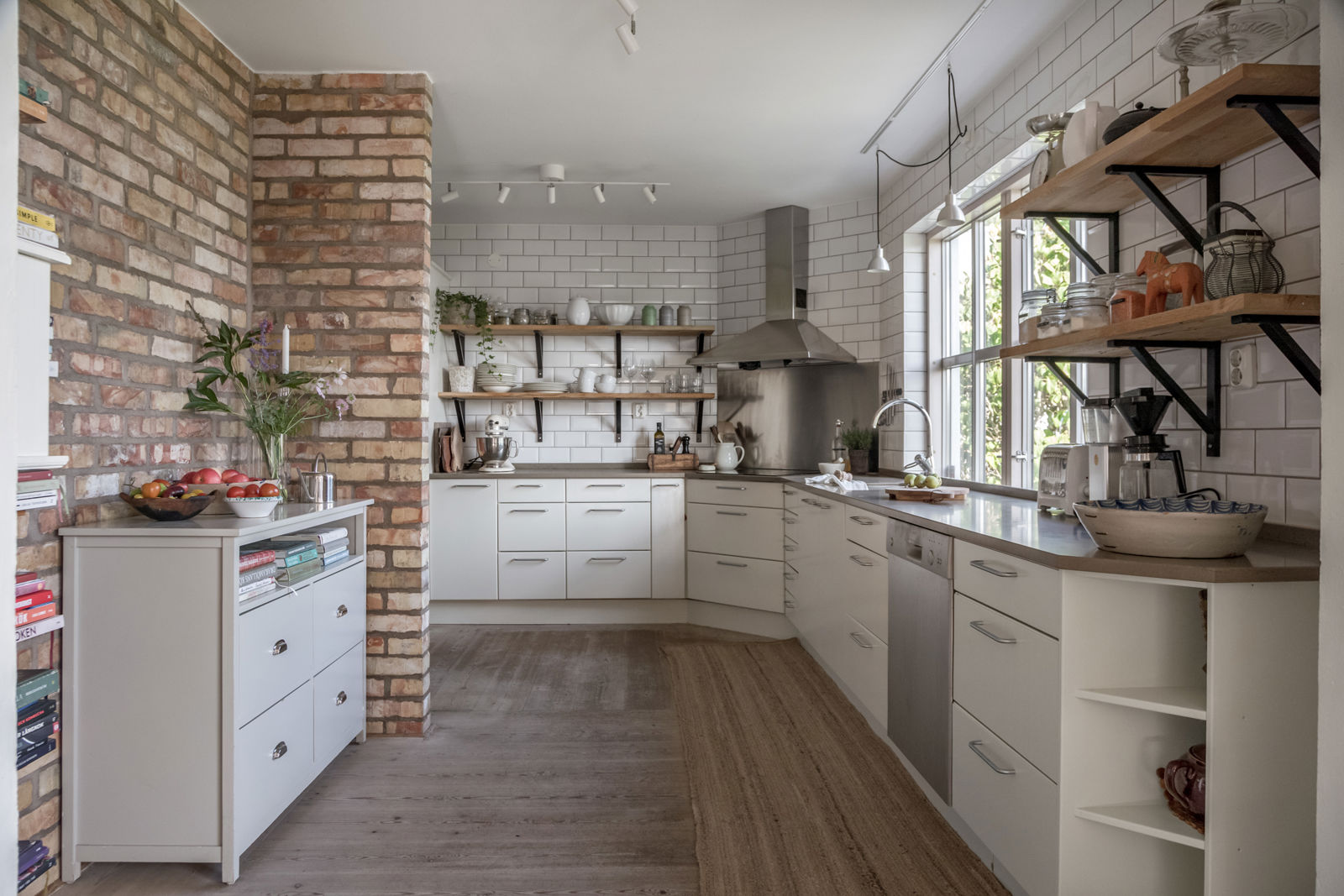 cuisine mur de briques