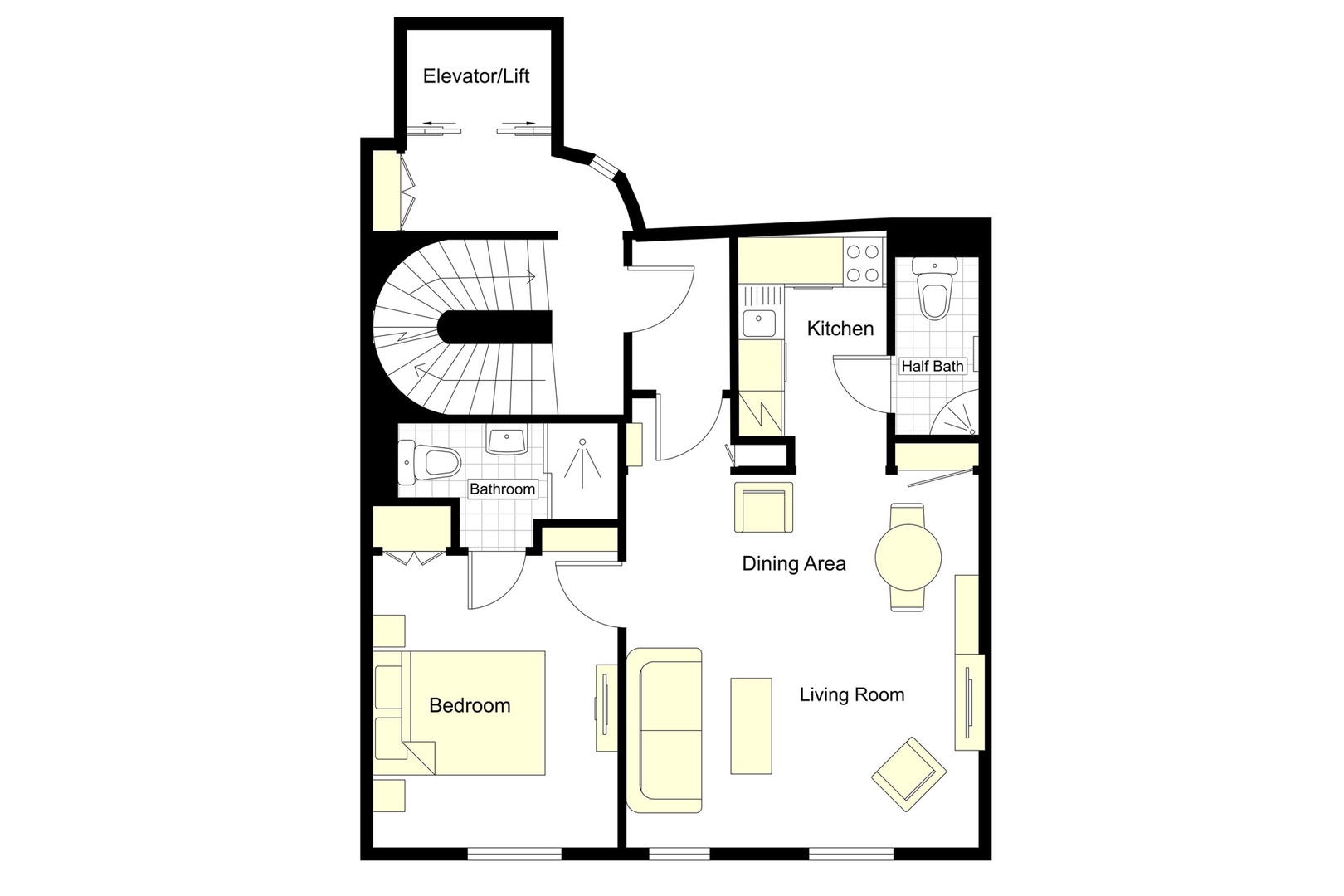 plan appartement Paris deux-pièces 45m2 plan appartement Paris deux-pièces 45m2