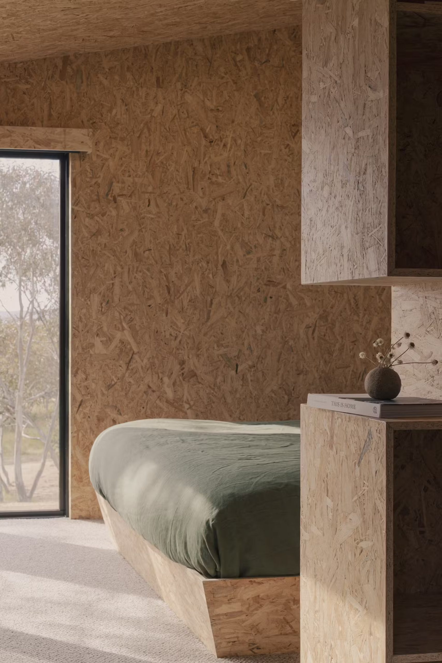 chambre murs OSB maison en bois 84m2 chambre murs OSB maison en bois 84m2