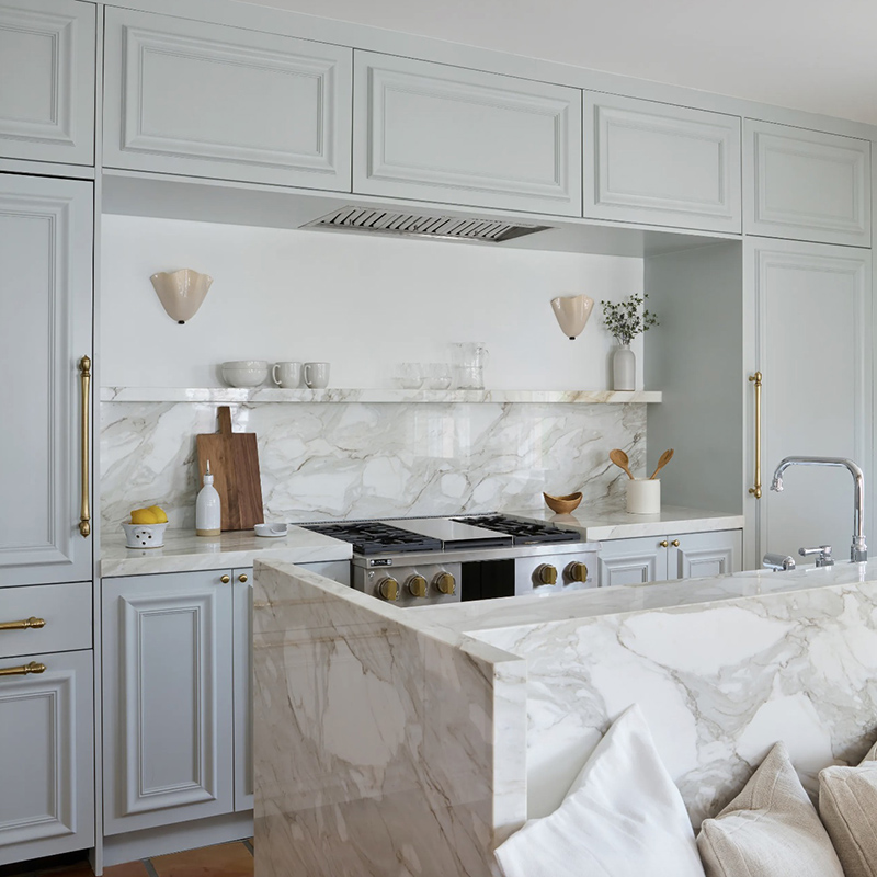 cuisine blanche et marbre décoration contemporaine cuisine blanche et marbre décoration contemporaine