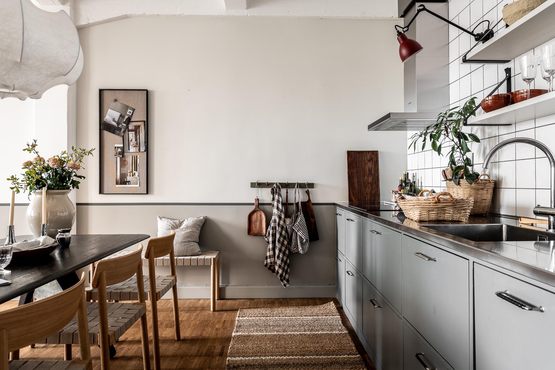 cuisine ouverte grise IKEA