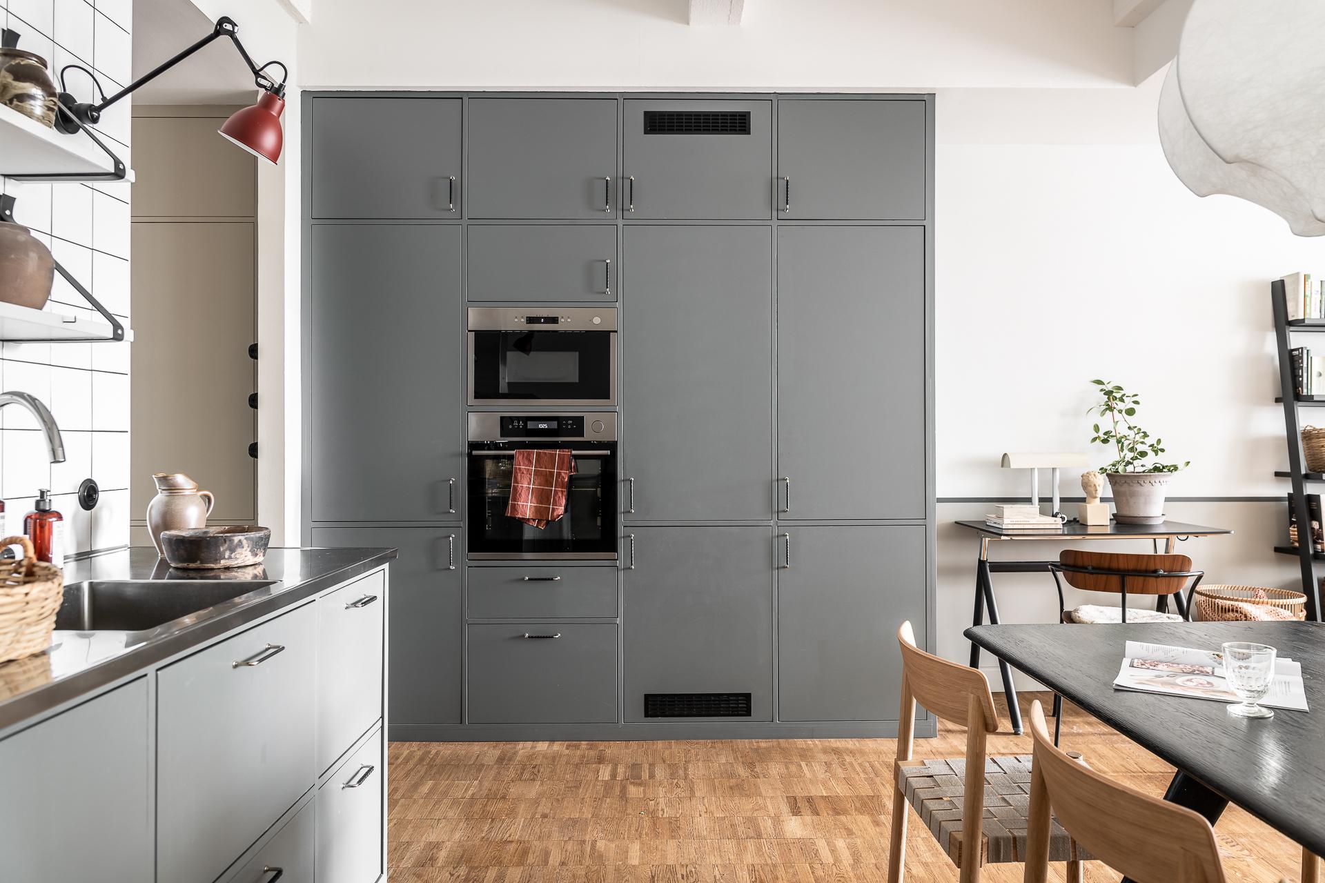 cuisine ouverte grise IKEA décoration scandinave