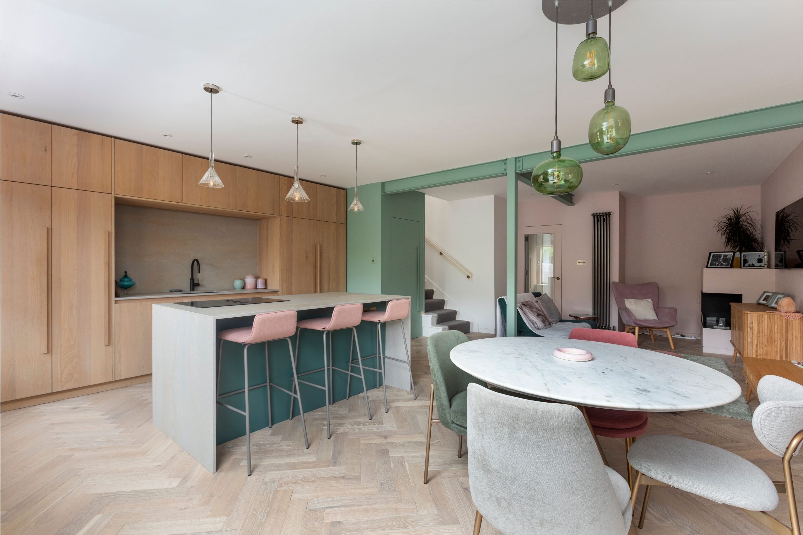 cuisine ouverte et salle à manger décoration design colorée cuisine ouverte et salle à manger décoration design colorée