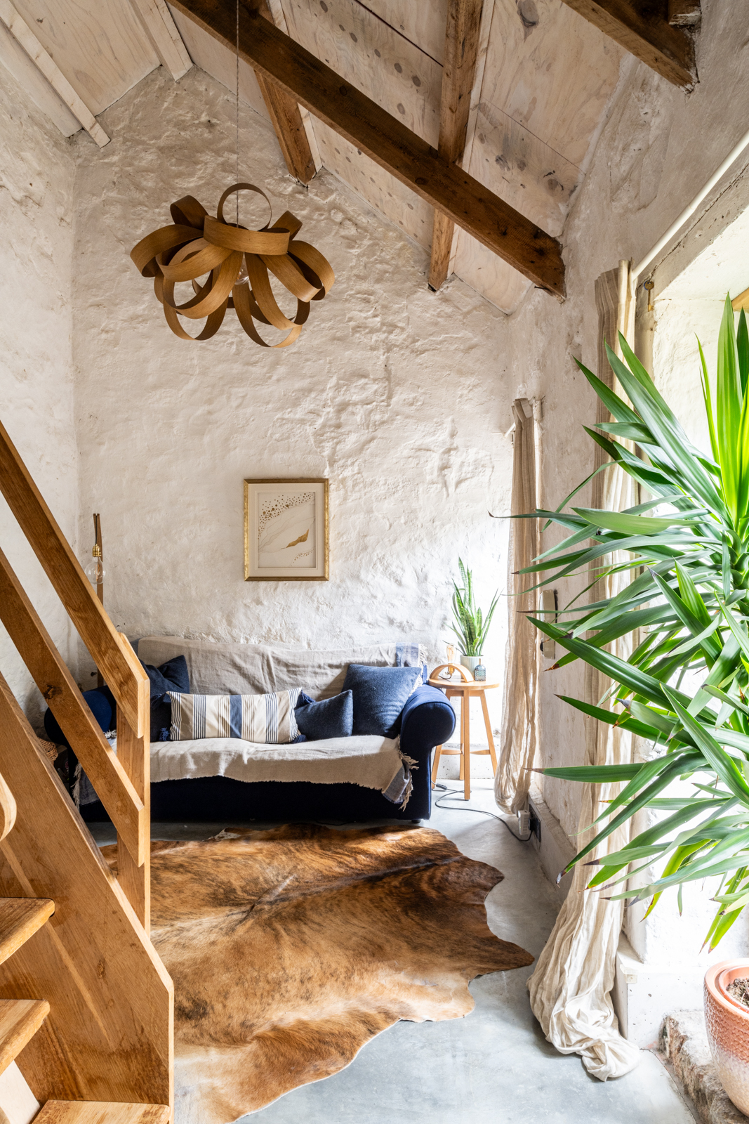 salon murs bruts