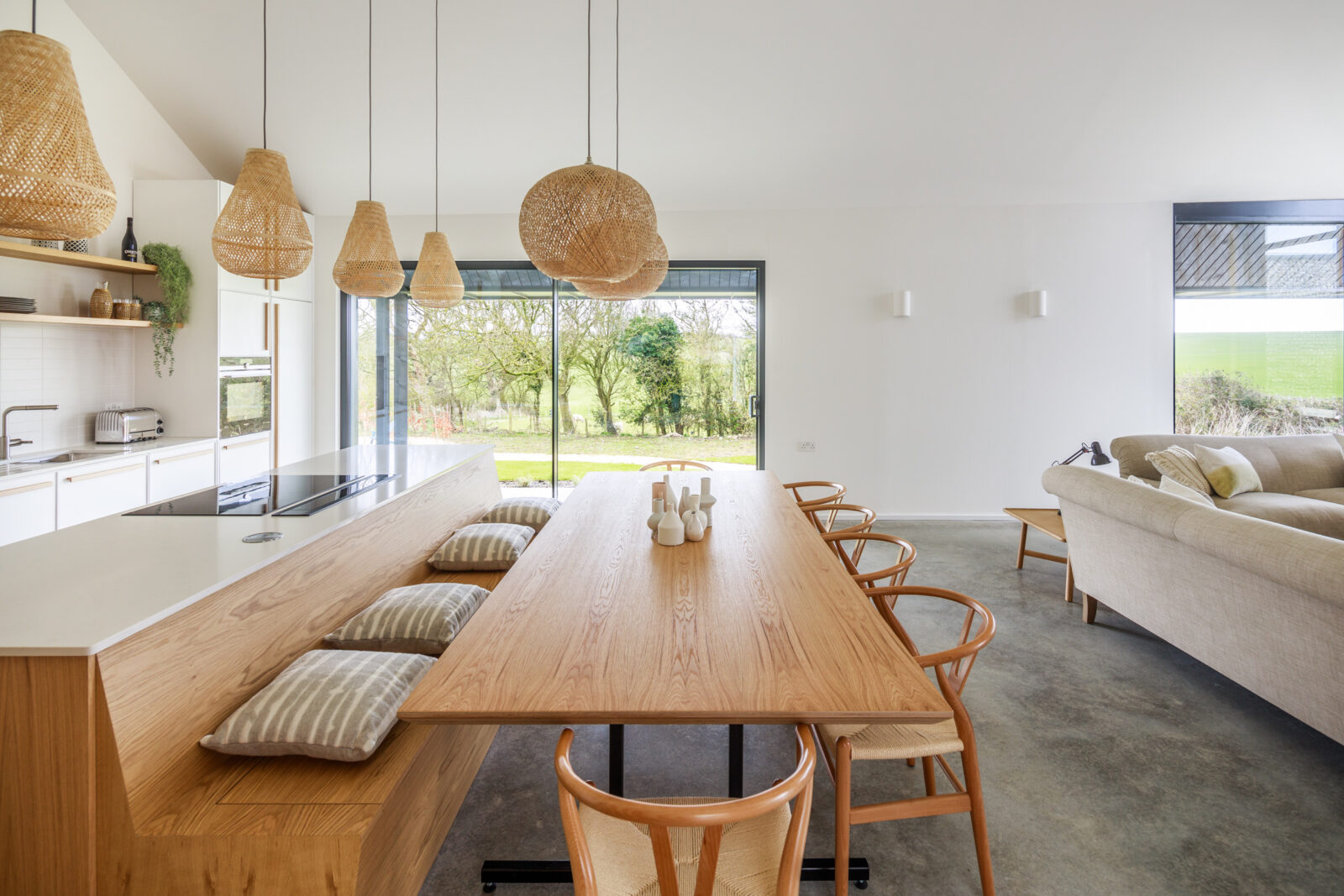 salon et cuisine décoration naturelle maison contemporaine salon et cuisine décoration naturelle maison contemporaine