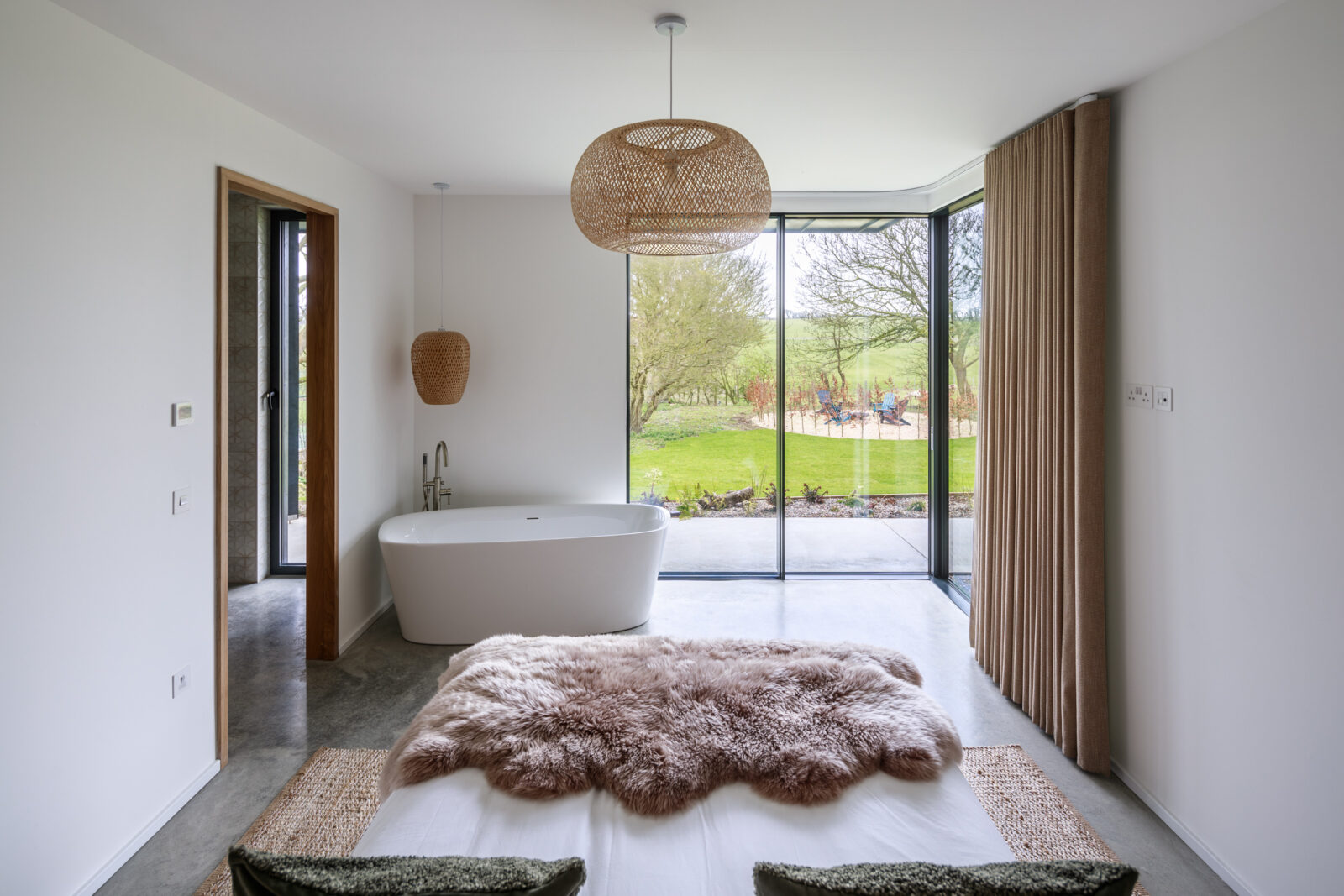 chambre avec baignoire îlot maison contemporaine chambre avec baignoire îlot maison contemporaine