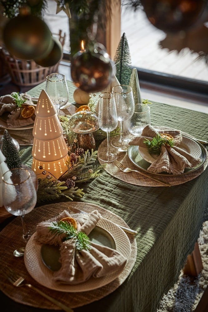 table de fête décoration verte table de fête décoration verte