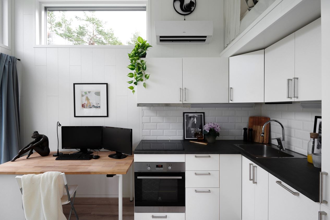 cuisine blanche en angle