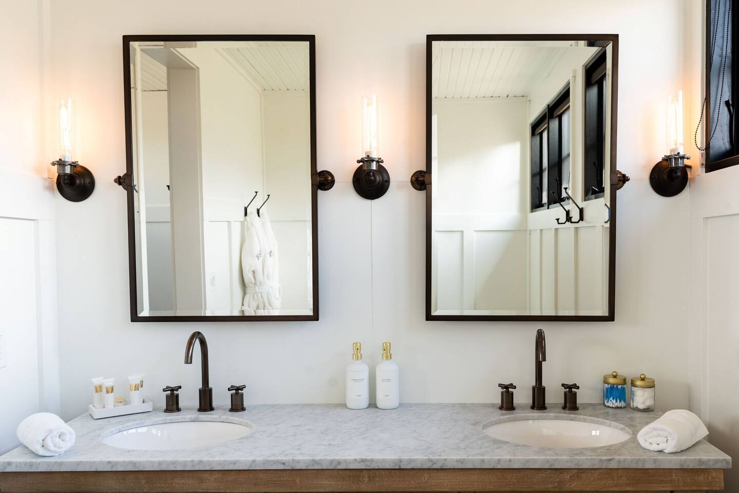 salle de bain double vasque marbre