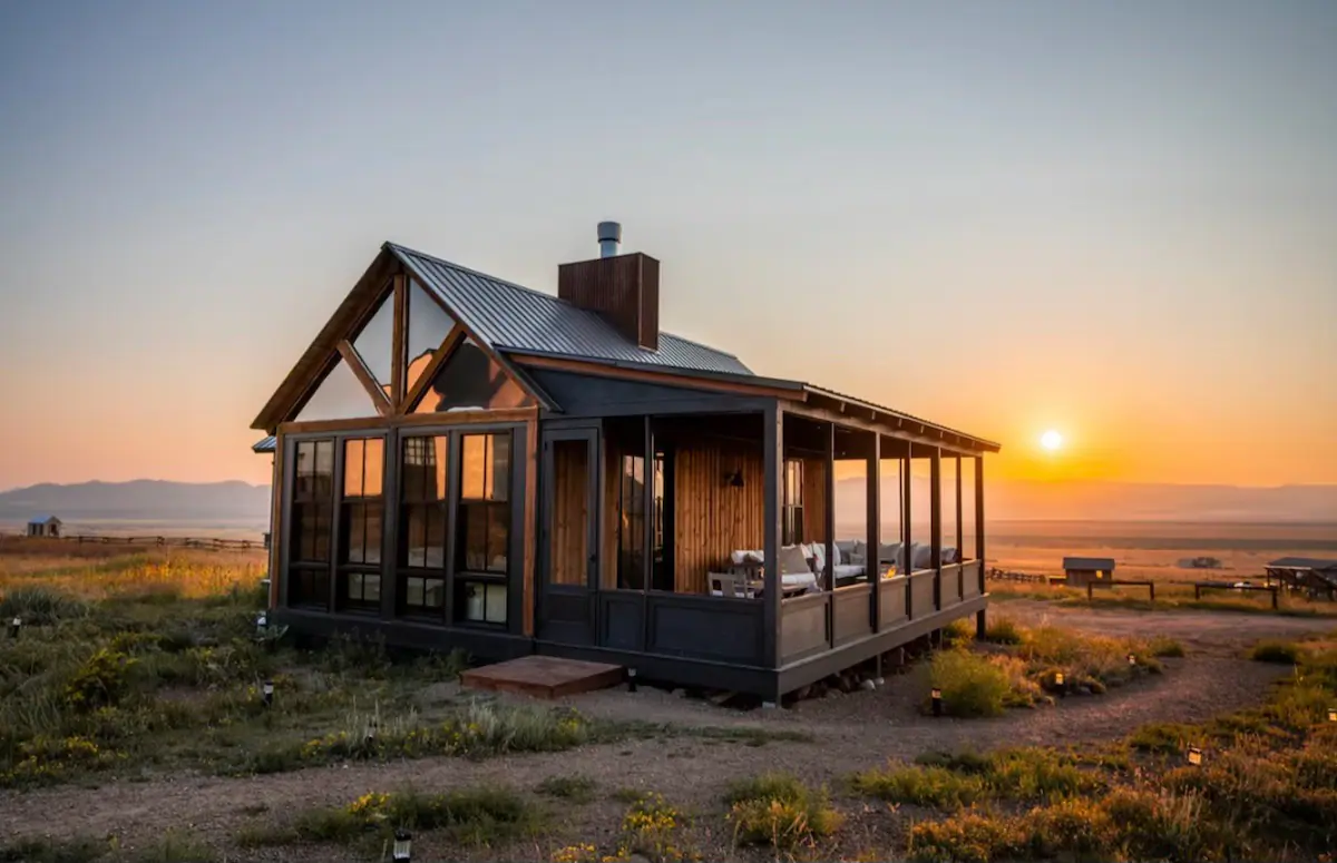 maison en bois loft