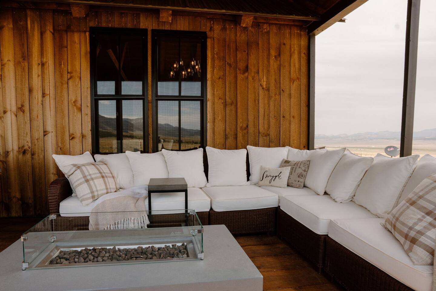 salon d'angle sur terrasse