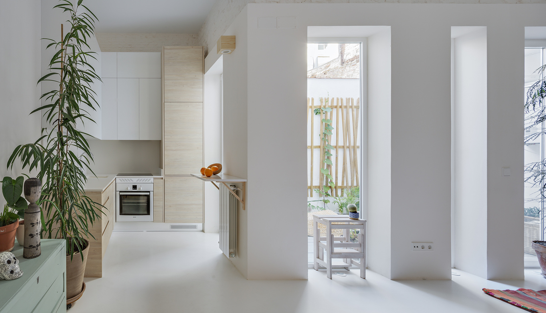 cuisine appartement de deux-pièces de 30m2 décoration design