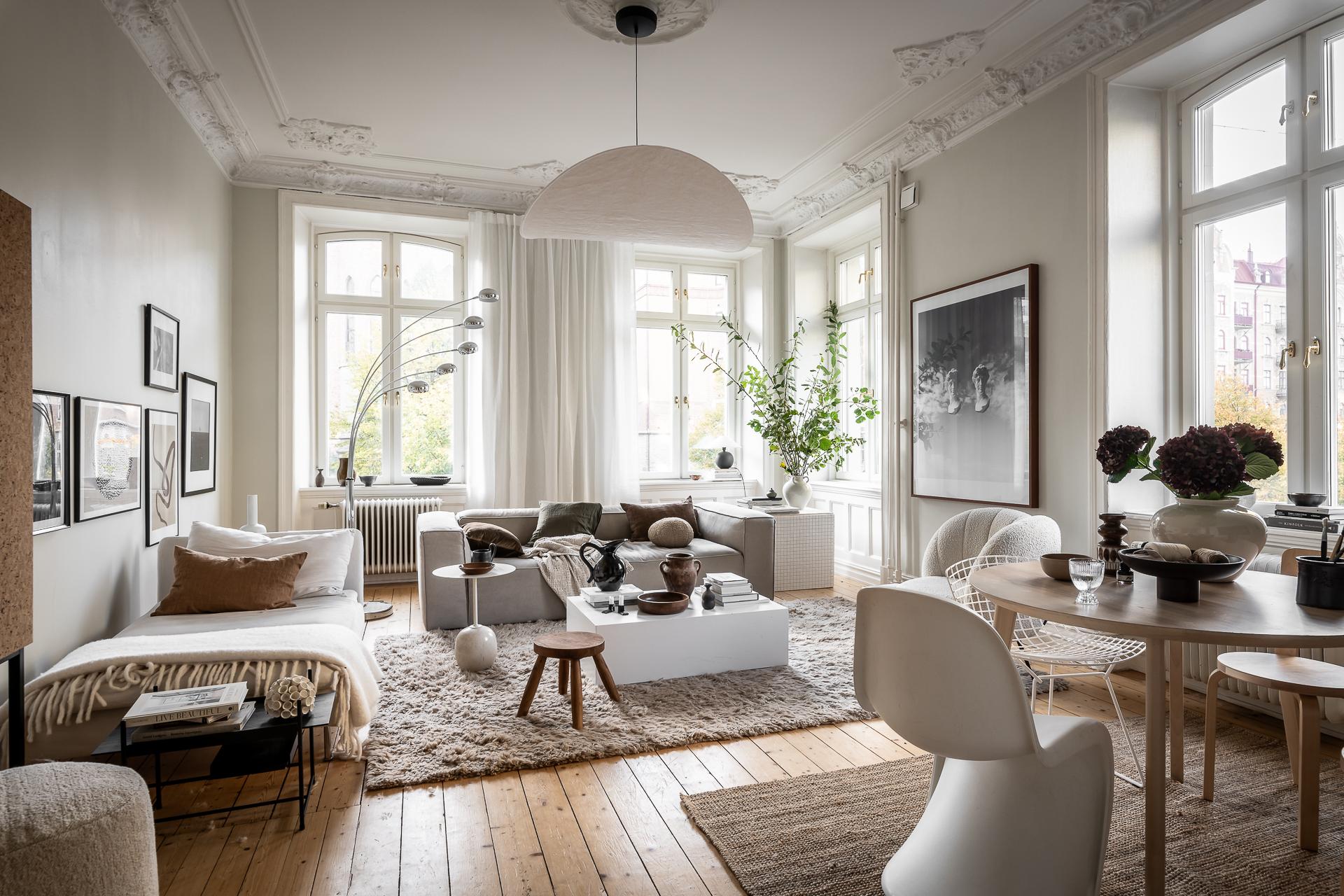 salon décoration scandinave blanche