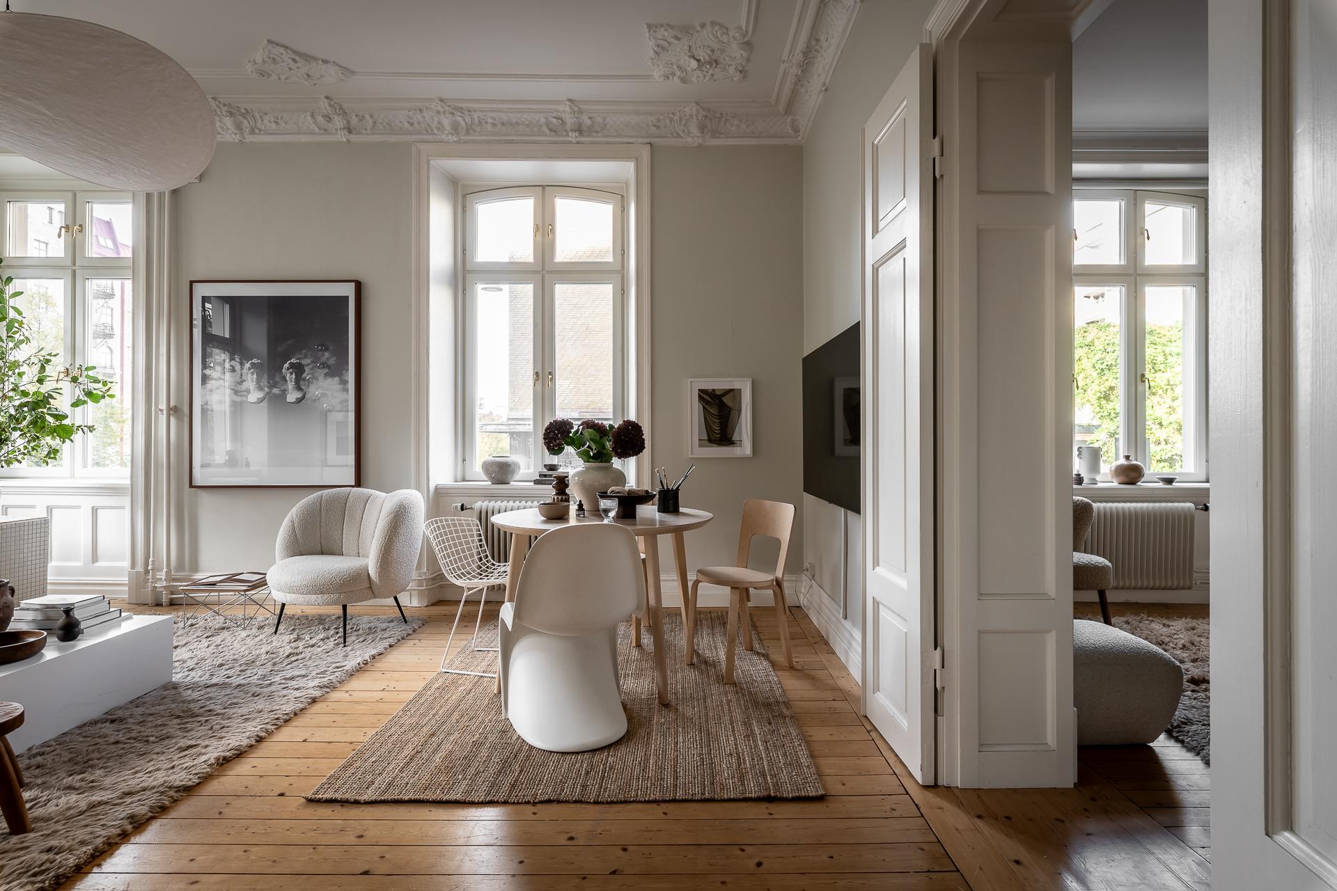 salon décoration scandinave blanche