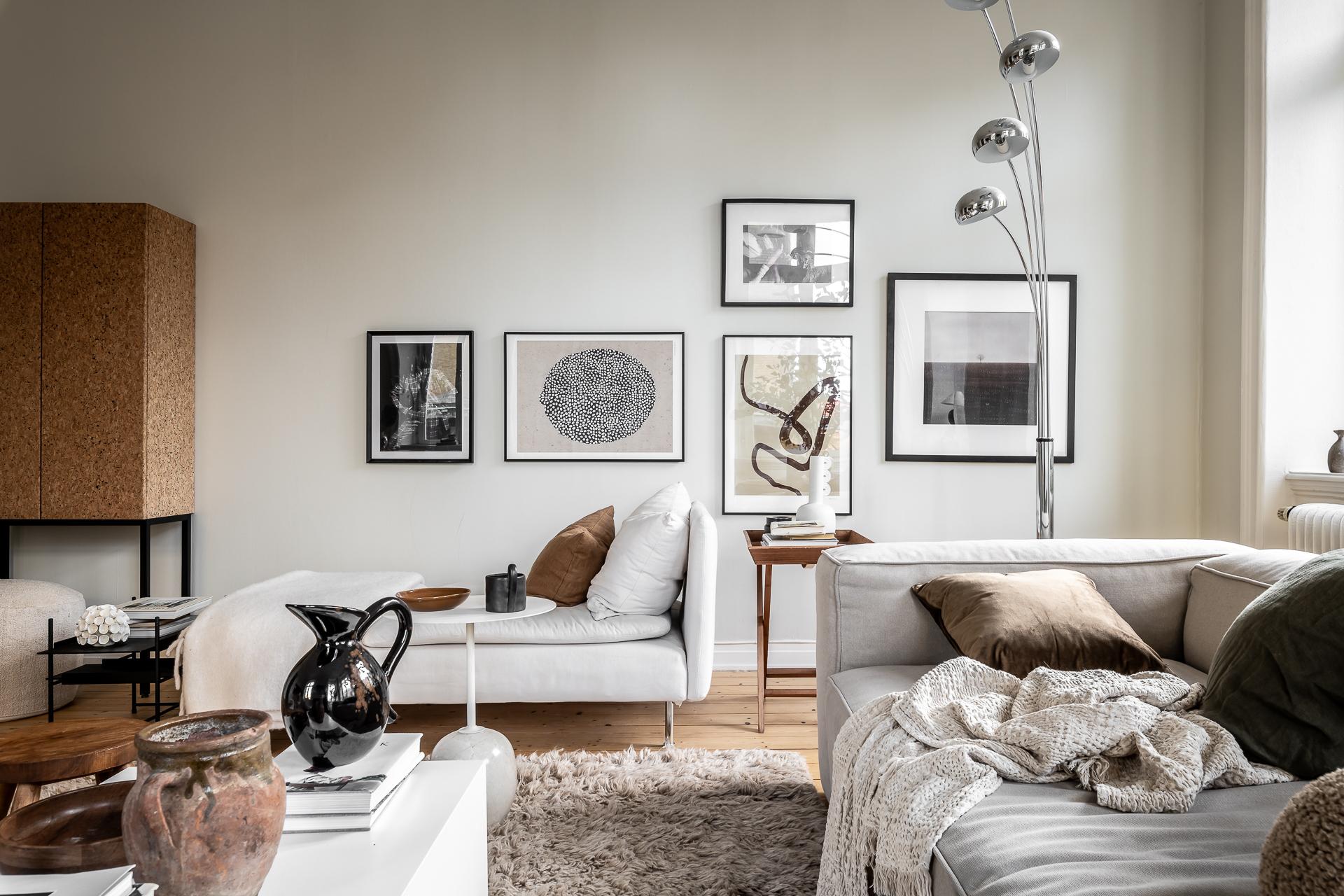 salon décoration scandinave blanche