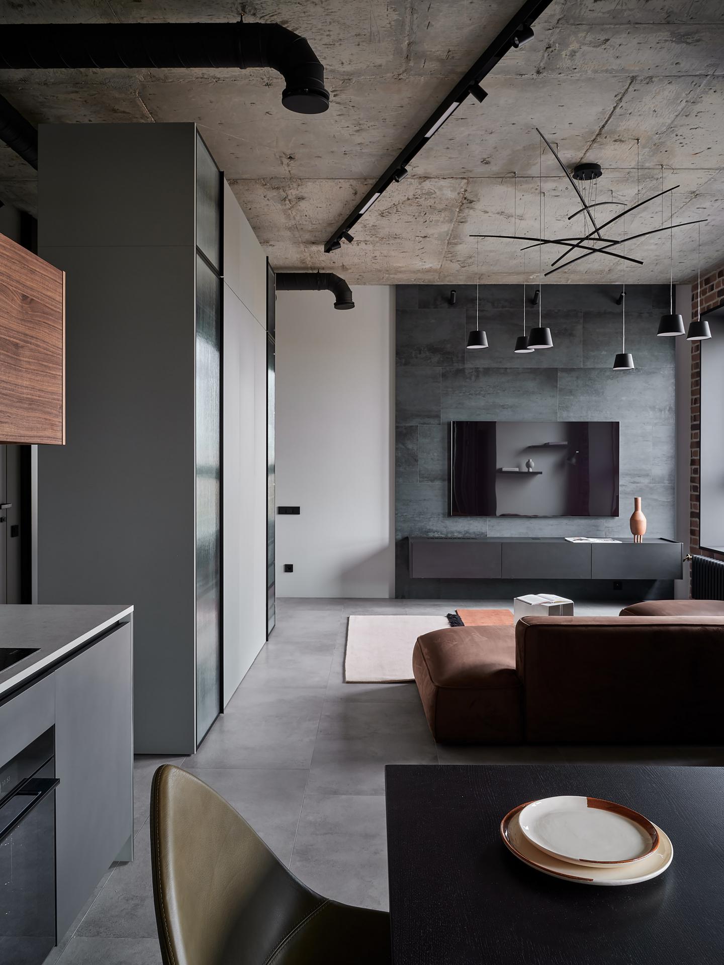 salon et cuisine loft de 80m2 salon et cuisine loft de 80m2