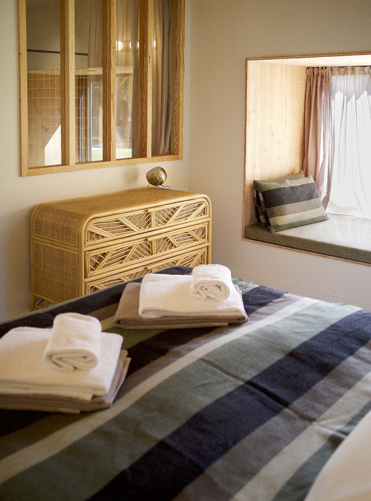 chambre décoration naturelle maison en bois Airial du Branasse Hossegor chambre décoration naturelle maison en bois Airial du Branasse Hossegor