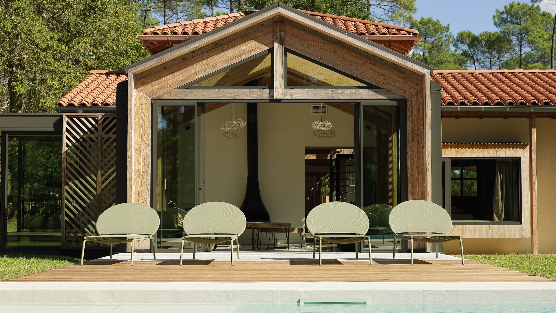 terrasse avec piscine Airial du Branasse Hossegor terrasse avec piscine Airial du Branasse Hossegor