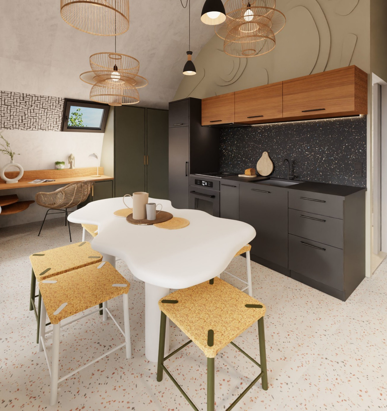 cuisine mini maison écologique française Arkegreen