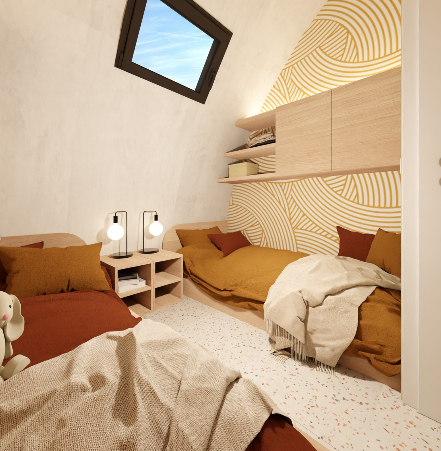 chambre à deux lits