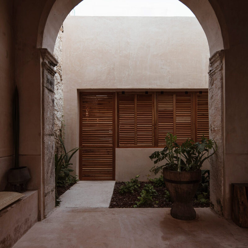 cour d cour d'entrée maison Mexique