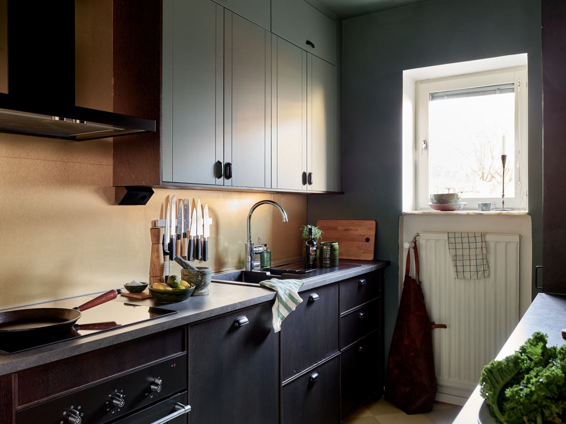 cuisine noire murs verts décoration scandinave cuisine noire murs verts décoration scandinave