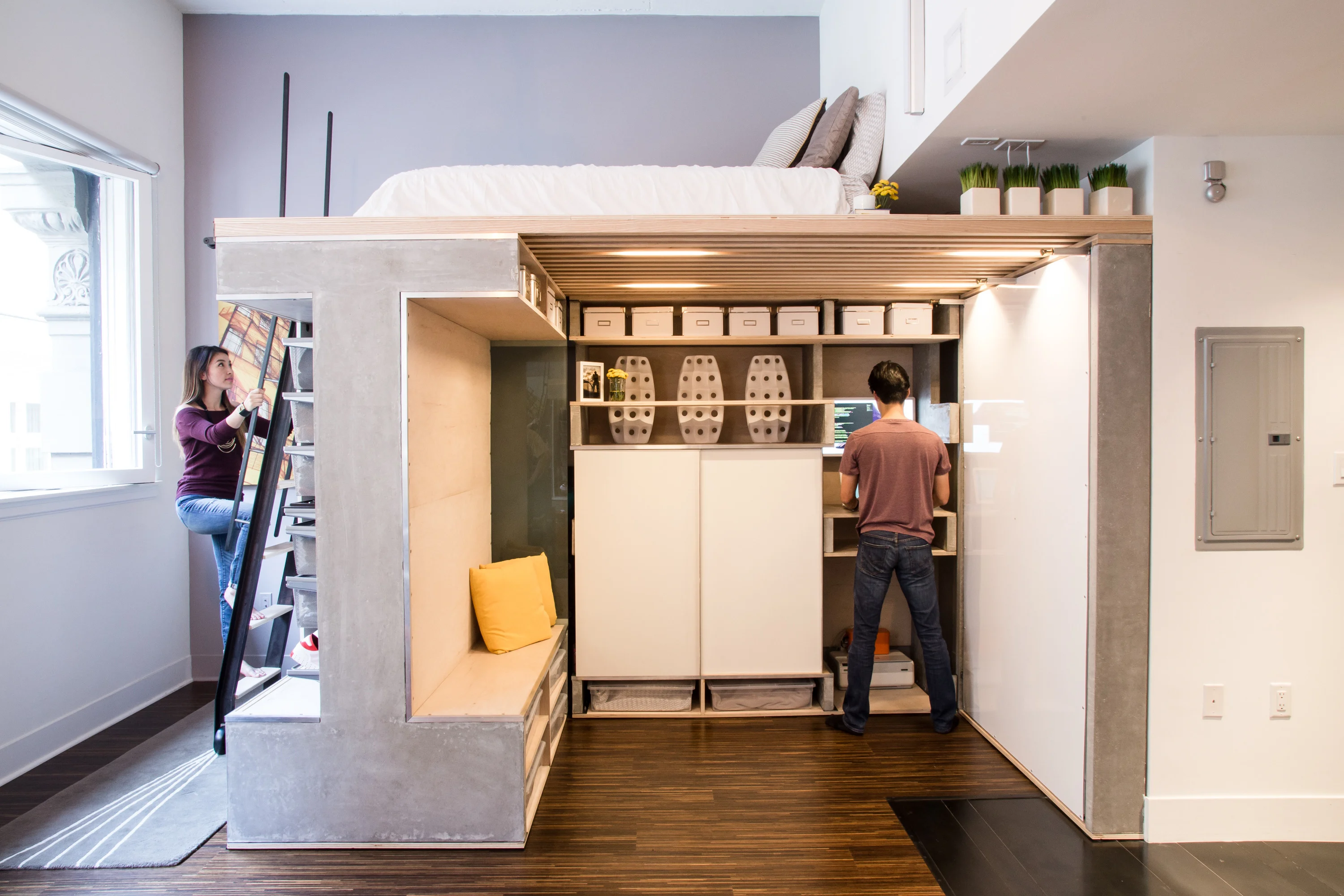 salon avec mezzanine