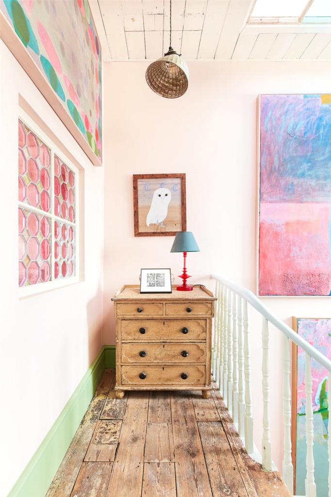palier avec parquet ancien