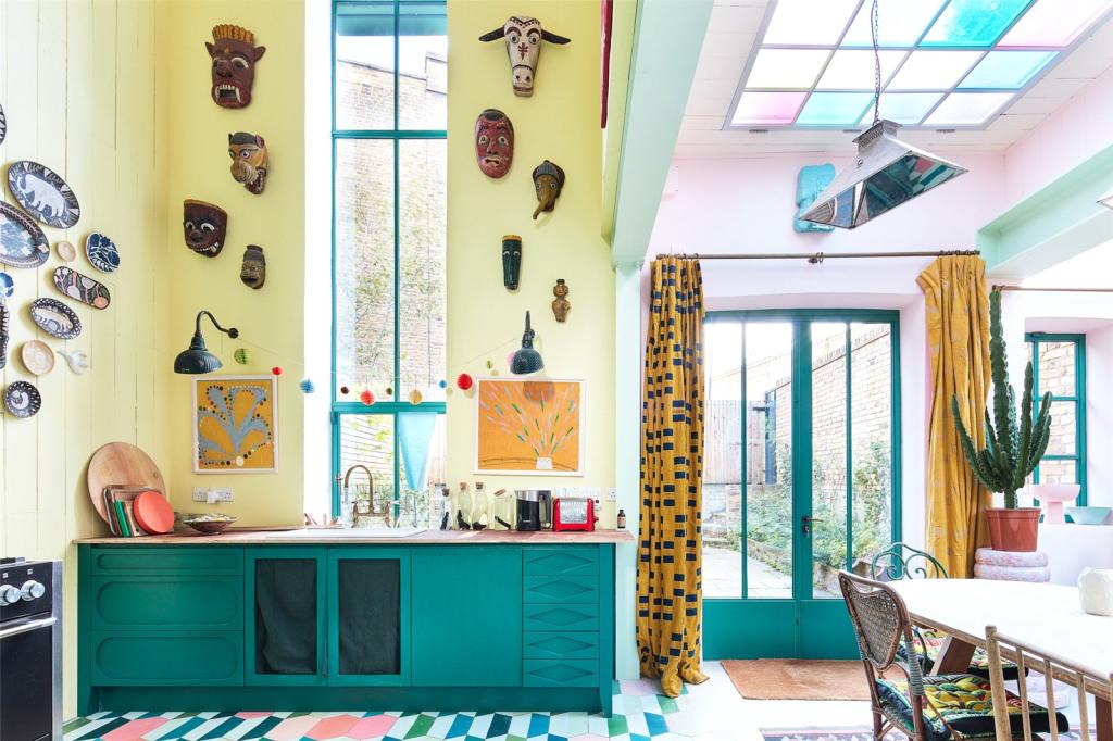 cuisine maison Londres décoration colorée