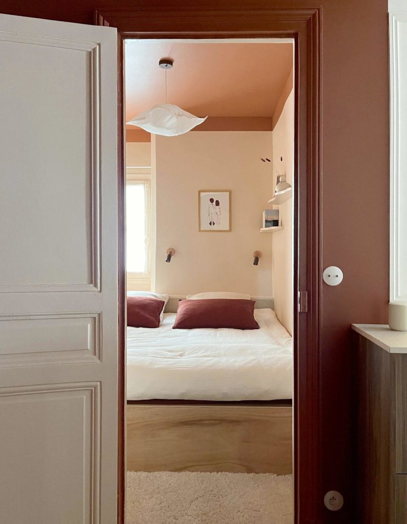 chambre petit appartement haussmannien 42m2 Paris chambre petit appartement haussmannien 42m2 Paris
