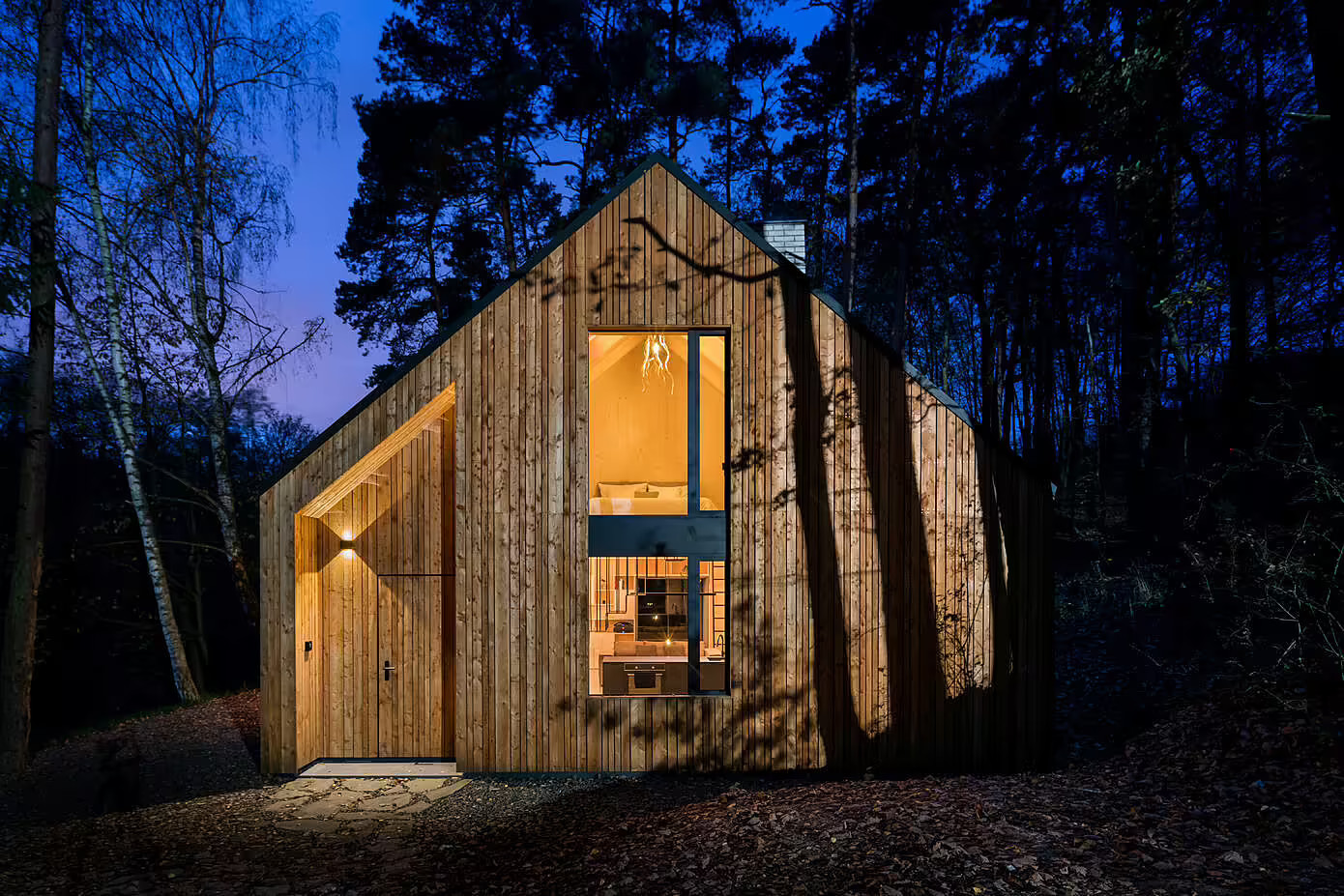 maison architecte vue nuit